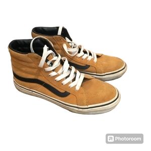 VANS Sk8 Hi Wheat Suede Tan Sk8 Skate Shoes, Men's 9, Women's 10.5